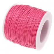 Wax cord 1.0 mm Bright rosy red